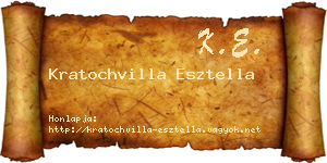 Kratochvilla Esztella névjegykártya